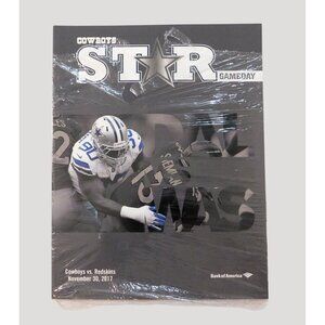 Dallas Cowboys Star Gameday Program Demarcus Lawrence Redskins 11/30/17 Sealed